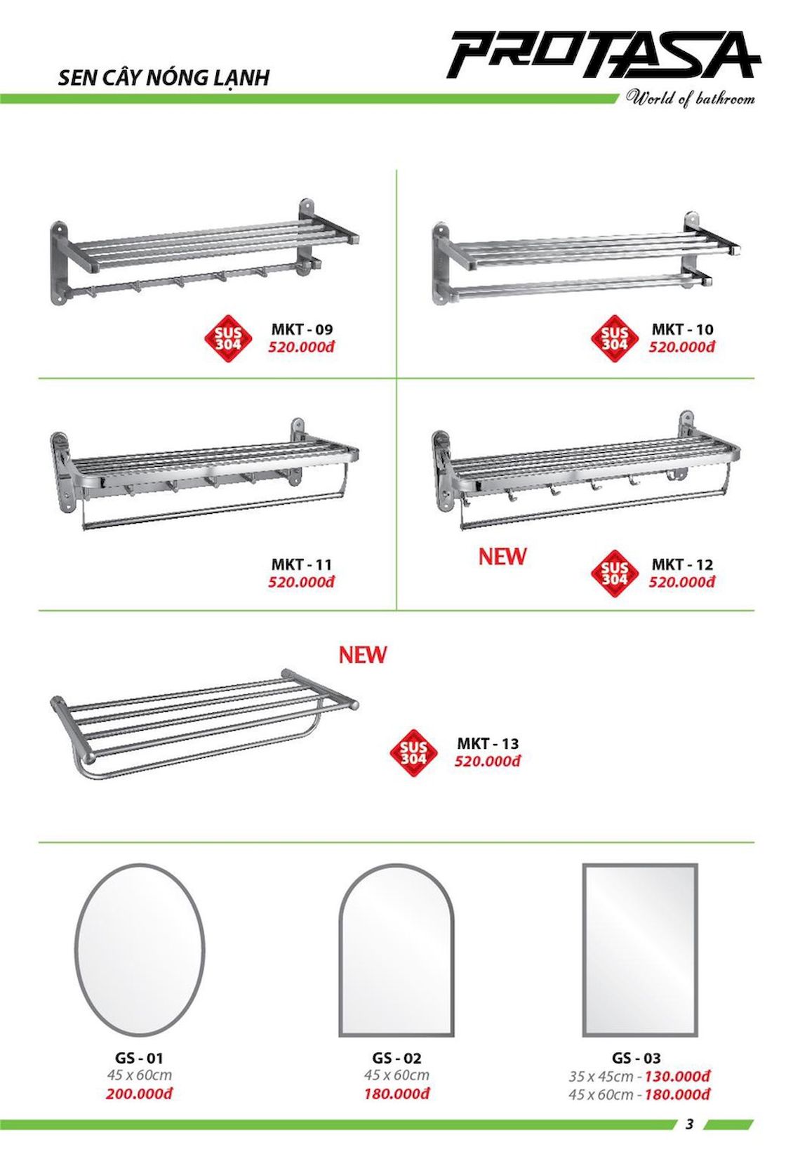 Thiết bị vệ sinh PROTASA Catalogue và Bảng giá mới nhất /Page 20
